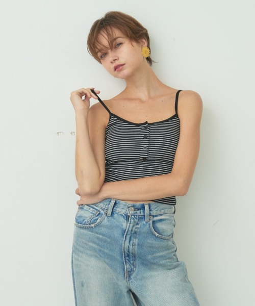 BARRETTA（バレッタ）の「フロントボタンカップ付きキャミソール（キャミソール・レディース・ベージュ/ホワイト/ブラック系2/ホワイト系2/ブラック・FREE）」の18枚目の写真