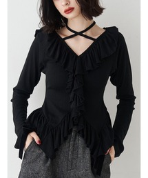 jouetie | ラッフルフリルトップス 花柄(Tシャツ/カットソー)