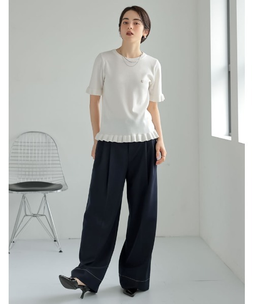 ニット 白M セール】針抜き天竺ニット（ニット/セーター）｜notch.（ノッチ）の