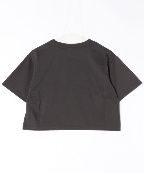 GORGE(ゴージ)の「《デニムフリンジ×クロップド丈》レディース 半袖Tシャツ ロゴデザイン カジュアル 春夏秋(Tシャツ/カットソー・レディース・スミクロ/カーキ/オフホワイト・F)」の16枚目の写真