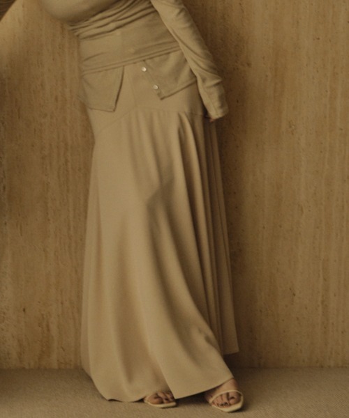 セール】ライトダブルサテンボリュームナロースカート（スカート