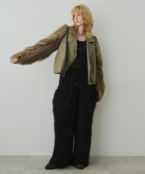 LA BELLE ETUDE（ラベルエチュード）の「BIGポケットボリュームフリンジパンツ（その他パンツ・レディース・ブルー/ブラック・1/0）」の14枚目の写真