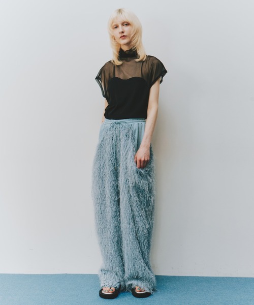 LA BELLE ETUDE（ラベルエチュード）の「BIGポケットボリュームフリンジパンツ（その他パンツ・レディース・ブルー/ブラック・1/0）」の3枚目の写真