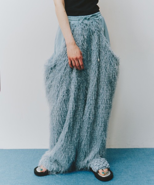 LA BELLE ETUDE（ラベルエチュード）の「BIGポケットボリュームフリンジパンツ（その他パンツ・レディース・ブルー/ブラック・1/0）」の6枚目の写真
