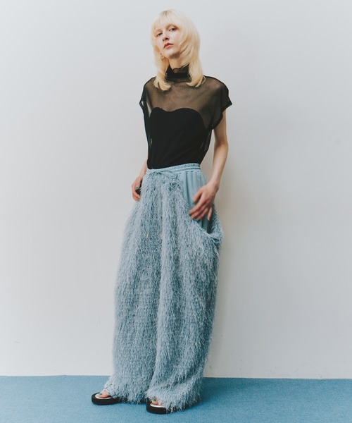 LA BELLE ETUDE（ラベルエチュード）の「BIGポケットボリュームフリンジパンツ（その他パンツ・レディース・ブルー/ブラック・1/0）」の9枚目の写真