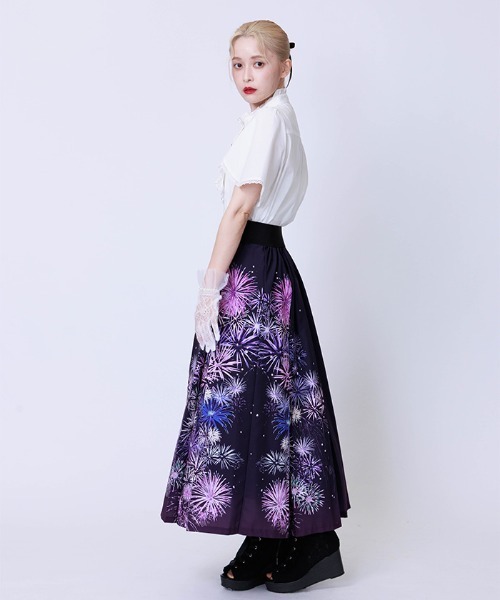 axes femme（アクシーズファム）の「綿混ラッフルフリルブラウス（シャツ/ブラウス・レディース・ミント/ブラック/ホワイト・FREE）」の10枚目の写真