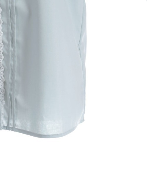 axes femme（アクシーズファム）の「綿混ラッフルフリルブラウス（シャツ/ブラウス・レディース・ミント/ブラック/ホワイト・FREE）」の17枚目の写真