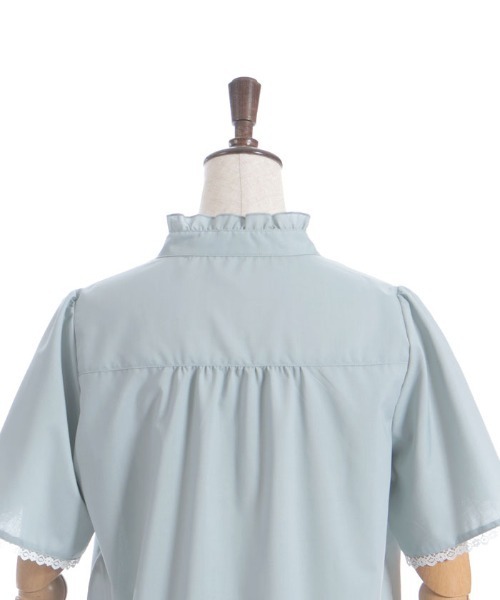 axes femme（アクシーズファム）の「綿混ラッフルフリルブラウス（シャツ/ブラウス・レディース・ミント/ブラック/ホワイト・FREE）」の19枚目の写真