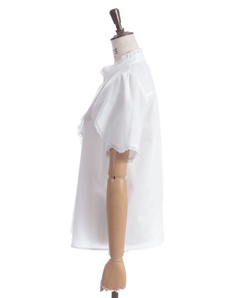 axes femme（アクシーズファム）の「綿混ラッフルフリルブラウス（シャツ/ブラウス・レディース・ミント/ブラック/ホワイト・FREE）」の22枚目の写真