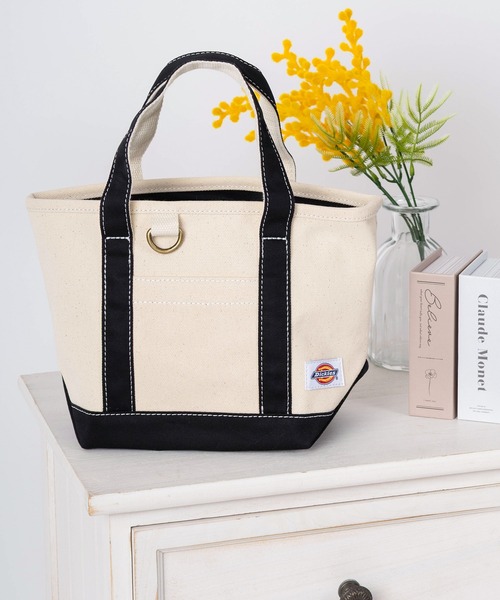 Dickies（ディッキーズ）の「【73】【Dickies/ディッキーズ】ワンポイントロゴ  キャンバス ミニトートバック（トートバッグ・レディース・ベージュ/ネイビー/ブラック・FREE）」の2枚目の写真