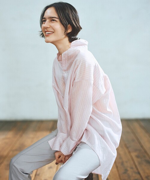 セール】AK+1 / シアー ストライプ シャツ（シャツ/ブラウス）｜Demi