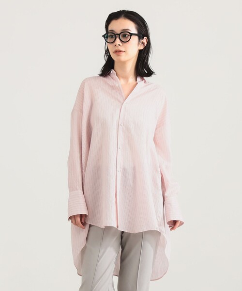 新品　デミルクスビームス AK+1 / パフカラーシアーブラウス Demi-Luxe BEAMS（デミルクス ビームス）の「AK+1 / パフ カラー