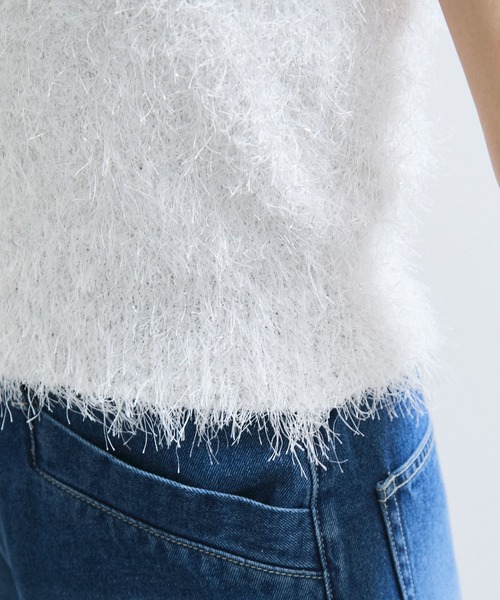 VIS（ビス）の「【WEB限定サイズ:MT/着丈が選べる】【洗える】フェザーヤーンニットベスト（ニット/セーター・レディース・ホワイト系その他/キナリ・M/MT）」の17枚目の写真