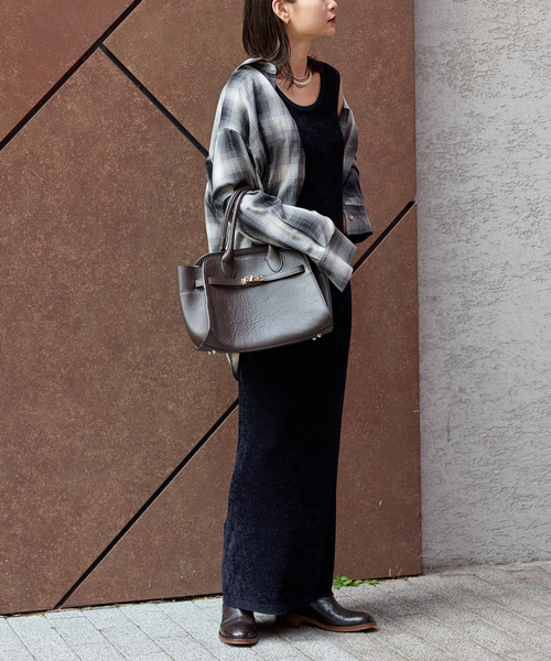 JOURNAL STANDARD(ジャーナルスタンダード)の「ベロアニットワンピース(ワンピース・レディース・ブラウン/ネイビー・FREE)」の12枚目の写真