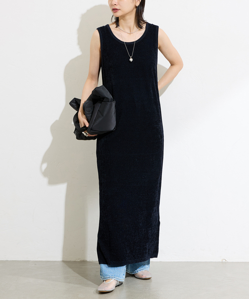 JOURNAL STANDARD(ジャーナルスタンダード)の「ベロアニットワンピース(ワンピース・レディース・ブラウン/ネイビー・FREE)」の15枚目の写真