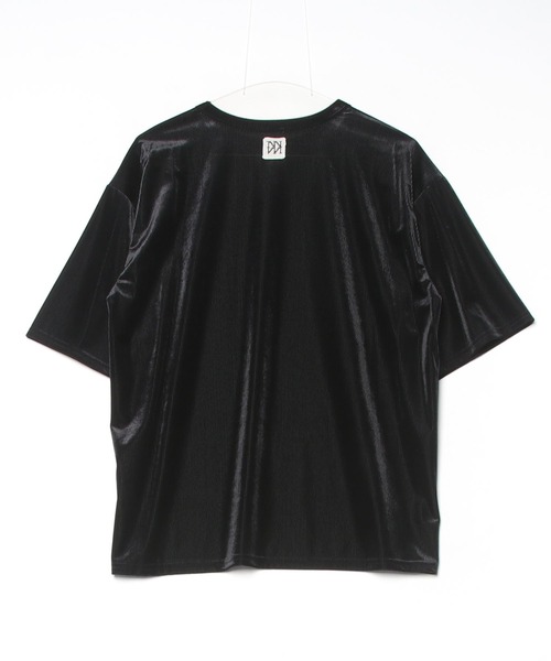 YENN(イエン)の「YENN(イエン)VELVET RELAX TOPS /Y253-82070(Tシャツ/カットソー・レディース・ベージュ/ブラック/ブラウン・F)」の4枚目の写真