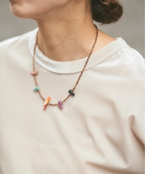 YENN(イエン)の「YENN(イエン)VELVET RELAX TOPS /Y253-82070(Tシャツ/カットソー・レディース・ベージュ/ブラック/ブラウン・F)」の10枚目の写真