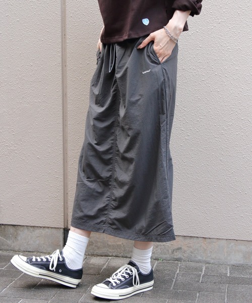 ジムフレックス　ナイロンイージースカート　ブラック GYMPHLEX ジムフレックス ナイロンタッサ イージースカート Gymphlex