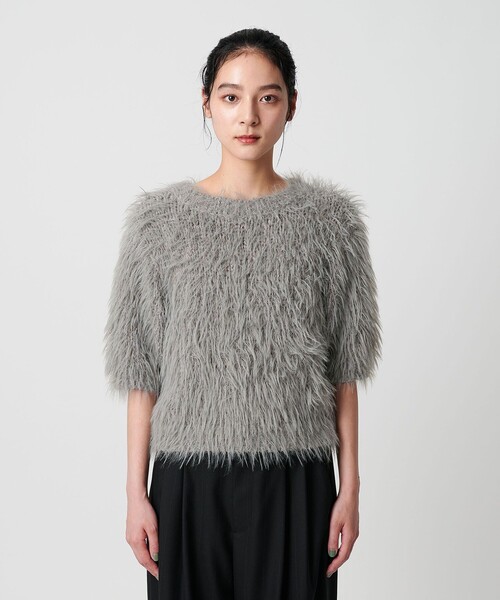 BEARDSLEY MIXヤーンスリーブプルオーバーニット MIXヤーンスリーブ