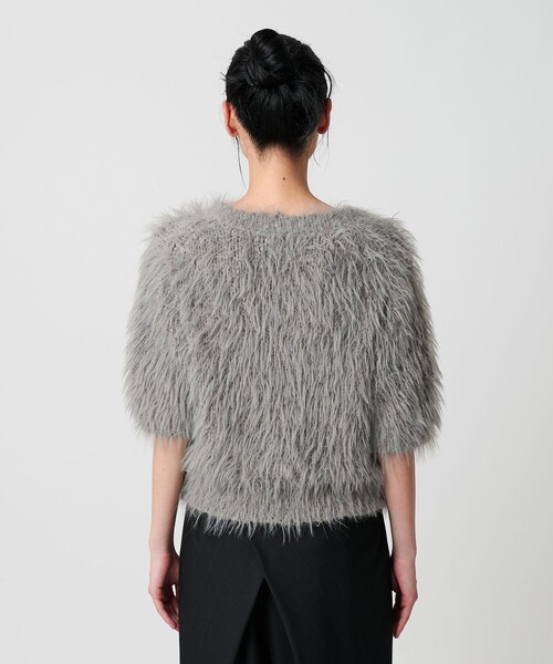 BEAUTY&YOUTH UNITED ARROWS（ビューティーアンドユースユナイテッドアローズ）の「フェザーヤーン ハーフスリーブ ニットプルオーバー（ニット/セーター・レディース・オフホワイト/グレー/ブラック・FREE）」の15枚目の写真