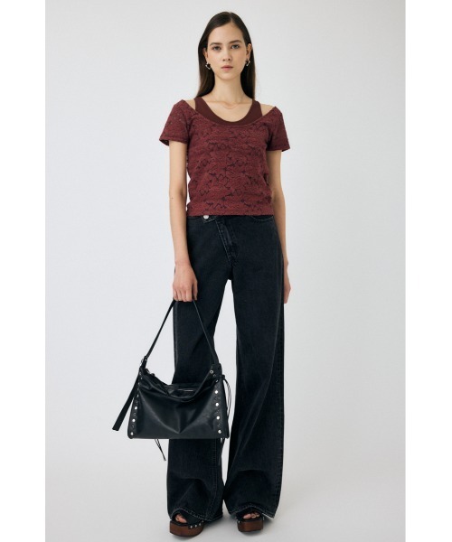 MOUSSY(マウジー)の「LAYERED LACE トップス(Tシャツ/カットソー・レディース・ブラック/オフホワイト/ブラウン・FREE)」の17枚目の写真