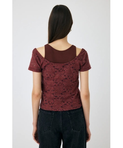 MOUSSY(マウジー)の「LAYERED LACE トップス(Tシャツ/カットソー・レディース・ブラック/オフホワイト/ブラウン・FREE)」の22枚目の写真