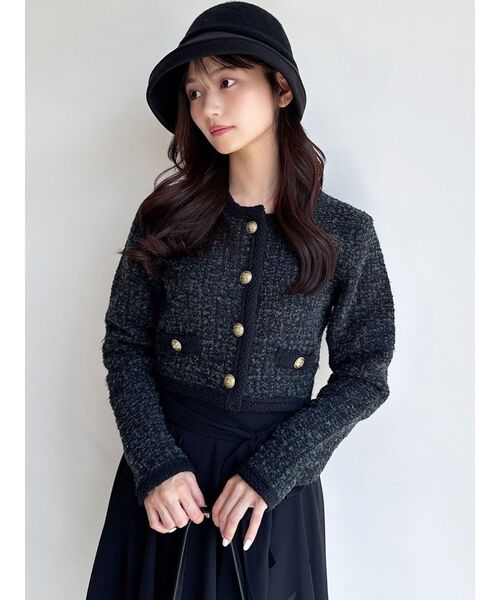 RESEXXY（リゼクシー）の「リボンクロッシェハット（ハット・レディース・ブラック・FREE）」の6枚目の写真