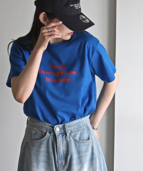 COURO(コウロ)の「アソートロゴデザインTシャツ(Tシャツ/カットソー・レディース・ホワイト系/ホワイト系2/ライトグレー系/ライトグレー系2/ネイビー系/ネイビー系2/ブルー系2/イエロー系/ピンク系/ピンク系1/レッド系/レッド系1/レッド系2/ホワイト系1/ライトグレー系1/イエロー系2/ブルー系/イエロー系1/ブルー系1/ネイビー系1・FREE)」の11枚目の写真