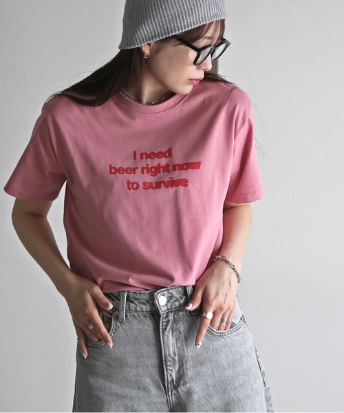 COURO(コウロ)の「アソートロゴデザインTシャツ(Tシャツ/カットソー・レディース・ホワイト系/ホワイト系2/ライトグレー系/ライトグレー系2/ネイビー系/ネイビー系2/ブルー系2/イエロー系/ピンク系/ピンク系1/レッド系/レッド系1/レッド系2/ホワイト系1/ライトグレー系1/イエロー系2/ブルー系/イエロー系1/ブルー系1/ネイビー系1・FREE)」の17枚目の写真
