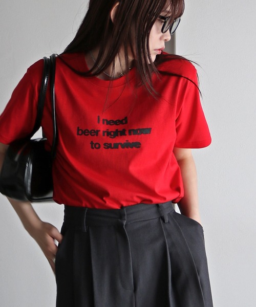 COURO(コウロ)の「アソートロゴデザインTシャツ(Tシャツ/カットソー・レディース・ホワイト系/ホワイト系2/ライトグレー系/ライトグレー系2/ネイビー系/ネイビー系2/ブルー系2/イエロー系/ピンク系/ピンク系1/レッド系/レッド系1/レッド系2/ホワイト系1/ライトグレー系1/イエロー系2/ブルー系/イエロー系1/ブルー系1/ネイビー系1・FREE)」の19枚目の写真