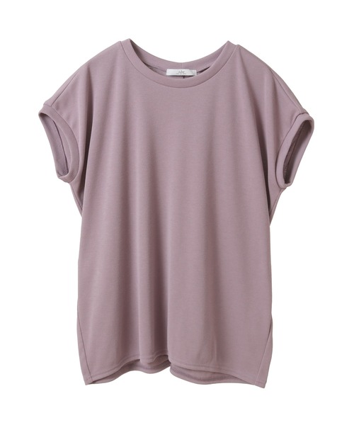 Julier Yoga and Relax(ジュリエヨガアンドリラックス)の「Julier (定番)フィールフライス半袖トップス(Tシャツ/カットソー・レディース・グレー/ホワイト/ラベンダー/ネイビー・FREE)」の1枚目の写真