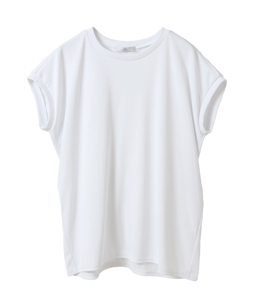 Julier Yoga and Relax(ジュリエヨガアンドリラックス)の「Julier (定番)フィールフライス半袖トップス(Tシャツ/カットソー・レディース・グレー/ホワイト/ラベンダー/ネイビー・FREE)」の5枚目の写真