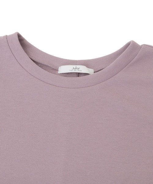 Julier Yoga and Relax(ジュリエヨガアンドリラックス)の「Julier (定番)フィールフライス半袖トップス(Tシャツ/カットソー・レディース・グレー/ホワイト/ラベンダー/ネイビー・FREE)」の15枚目の写真