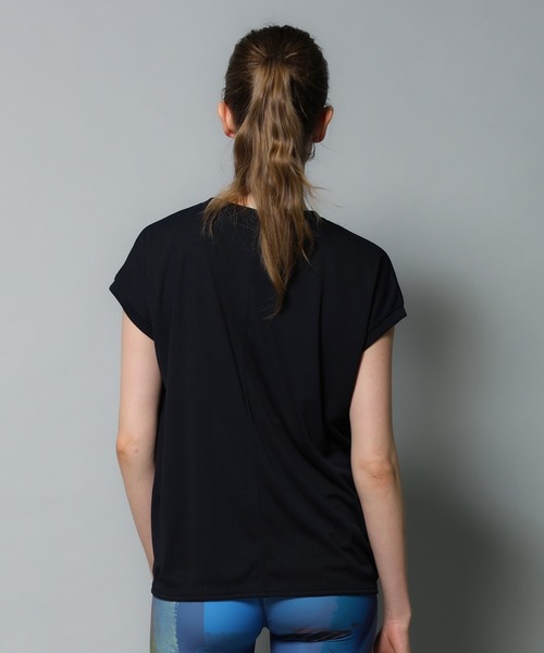 Julier Yoga and Relax(ジュリエヨガアンドリラックス)の「Julier (定番)フィールフライス半袖トップス(Tシャツ/カットソー・レディース・グレー/ホワイト/ラベンダー/ネイビー・FREE)」の13枚目の写真