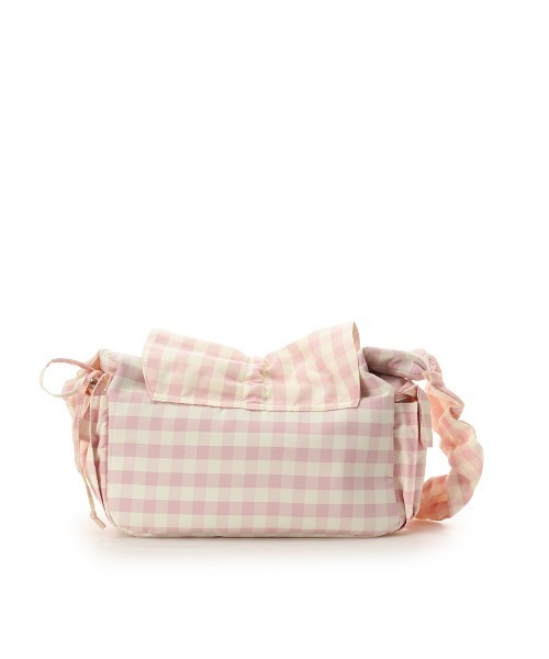 & chouette(アンドシュエット)の「ギンガムチェック リボンギャザーショルダーバッグ(ハンドバッグ・レディース・ラベンダー/ピンク/ブラック/ライトブルー・FREE)」の13枚目の写真