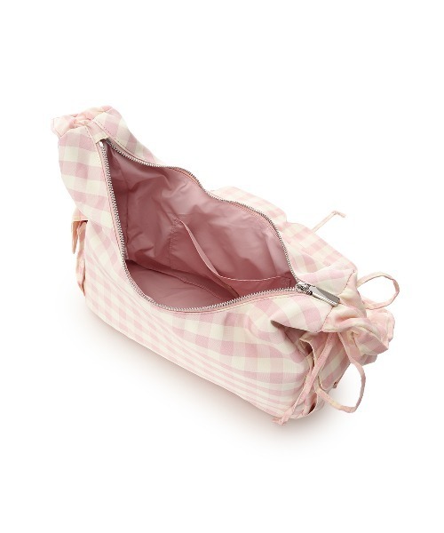& chouette(アンドシュエット)の「ギンガムチェック リボンギャザーショルダーバッグ(ハンドバッグ・レディース・ラベンダー/ピンク/ブラック/ライトブルー・FREE)」の15枚目の写真