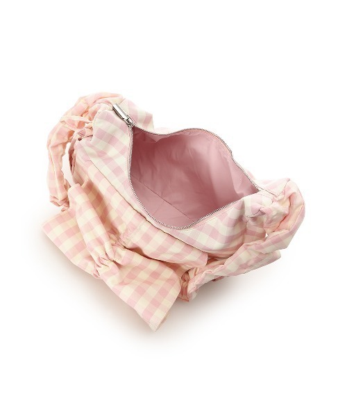 & chouette(アンドシュエット)の「ギンガムチェック リボンギャザーショルダーバッグ(ハンドバッグ・レディース・ラベンダー/ピンク/ブラック/ライトブルー・FREE)」の16枚目の写真
