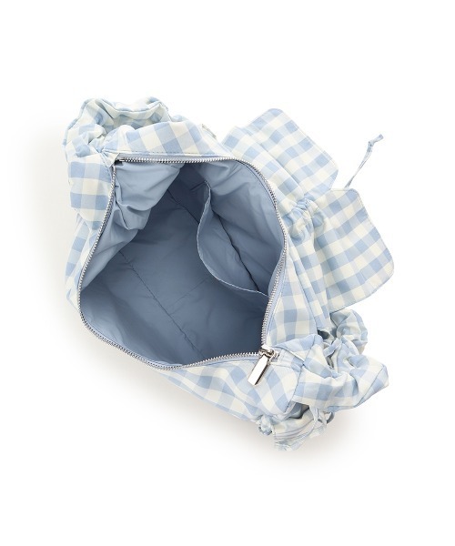 & chouette(アンドシュエット)の「ギンガムチェック リボンギャザーショルダーバッグ(ハンドバッグ・レディース・ラベンダー/ピンク/ブラック/ライトブルー・FREE)」の20枚目の写真