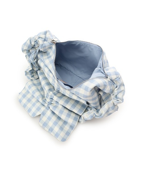 & chouette(アンドシュエット)の「ギンガムチェック リボンギャザーショルダーバッグ(ハンドバッグ・レディース・ラベンダー/ピンク/ブラック/ライトブルー・FREE)」の22枚目の写真