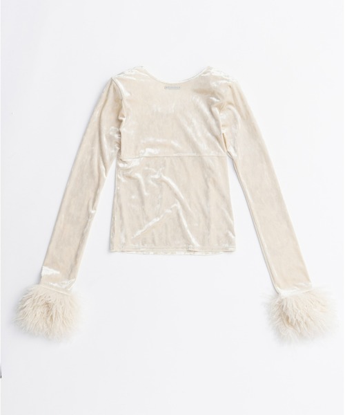 ファースリーブベロアトップ / Fur Sleeve Velour Top（その他トップス
