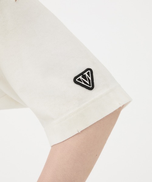 Maison MIHARA YASUHIRO（メゾンミハラヤスヒロ）の「【MIHARA YASUHIRO/ミハラヤスヒロ】EMBELLISHED DISTRESSED TEE/エンベリッシュドディストレストTシャツ（Tシャツ/カットソー・レディース・ブラック/ホワイト・36）」の4枚目の写真