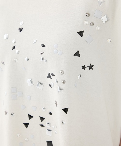 Maison MIHARA YASUHIRO（メゾンミハラヤスヒロ）の「【MIHARA YASUHIRO/ミハラヤスヒロ】EMBELLISHED DISTRESSED TEE/エンベリッシュドディストレストTシャツ（Tシャツ/カットソー・レディース・ブラック/ホワイト・36）」の7枚目の写真