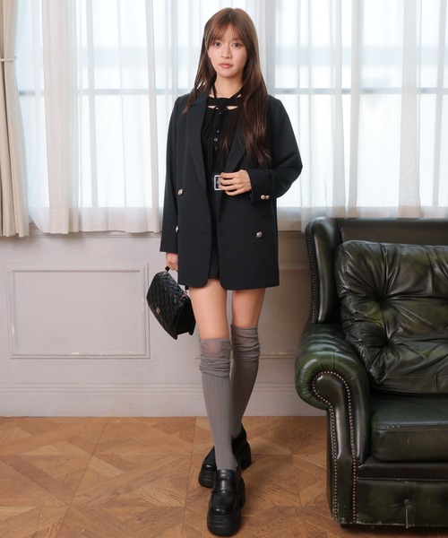 LIPSERVICE(リップサービス)の「ダブルボタンテーラードジャケット(テーラードジャケット・レディース・ネイビー/ベージュ/グレー・S/M)」の6枚目の写真