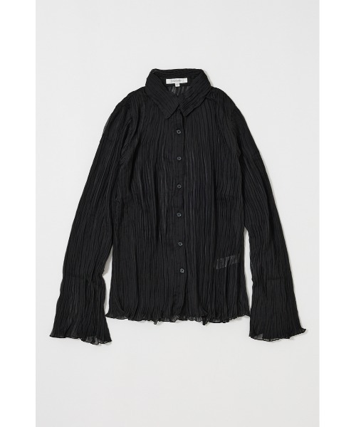 MOUSSY(マウジー)の「【EC・一部店舗限定】SHEER PLEATS シャツ(シャツ/ブラウス・レディース・ネイビー/オフホワイト/ブラック・FREE)」の13枚目の写真