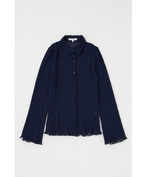 MOUSSY(マウジー)の「【EC・一部店舗限定】SHEER PLEATS シャツ(シャツ/ブラウス・レディース・ネイビー/オフホワイト/ブラック・FREE)」の14枚目の写真