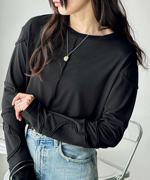 GeeRA(ジーラ)の「コード刺繍スラブシアーカットソー(Tシャツ/カットソー・レディース・ライトグレー/オフホワイト/ブラック・MEDIUM/LARGE/X-LARGE)」の15枚目の写真