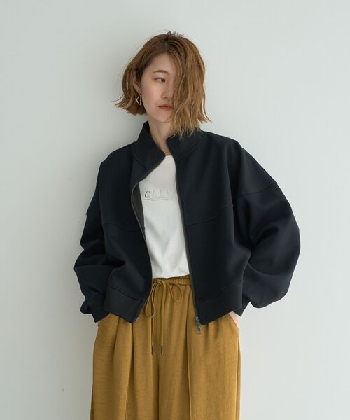 Editt by YECCA VECCA（エディットバイイェッカヴェッカ）の「2wayインバーテッドライトブルゾン（ブルゾン・レディース・ブラック/カーキ・FREE）」の21枚目の写真