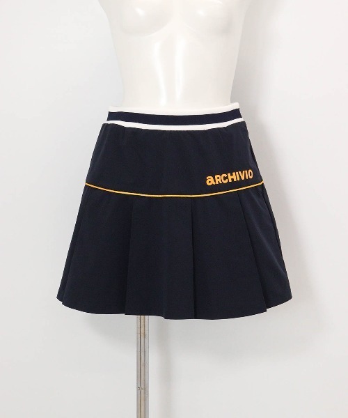 archivio(アルチビオ)の「<LADIES>プリーツ切替撥水スカート(スカート・レディース・レオパード/ベージュ/ネイビー・S/M/L)」の1枚目の写真