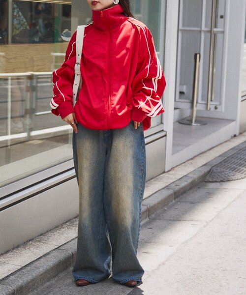 セール】etsintaリメイクドロストオーバージャージ（ブルゾン