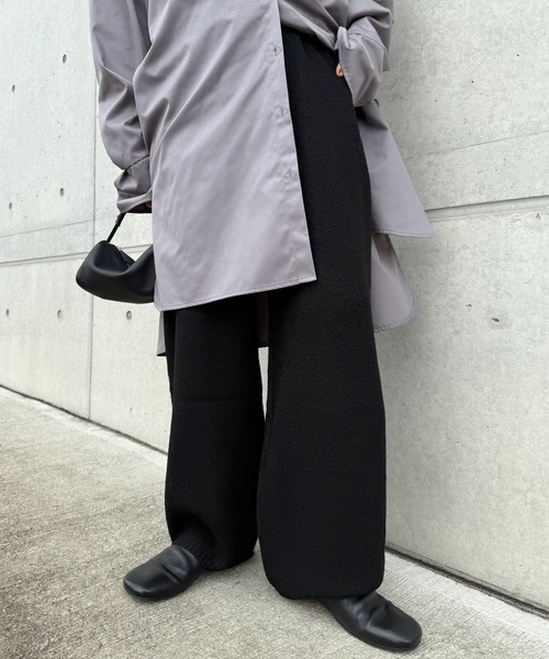 select MOCA（セレクトモカ）の「ニットバルーンパンツ（その他パンツ・レディース・グレー/ブラウン/ブラック/チャコールグレー・FREE）」の5枚目の写真
